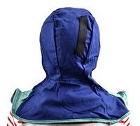 Qqmora Capucha de Protección para Soldadura Ignífuga Cómoda Cara Azul Protección Total para Operaciones Mecánicas Construcción Naval Tela Lavable Ignífuga 41 Cm