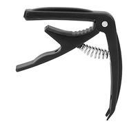 Qqmora Cejilla de Guitarra Carcasa de ABS Profesional Cejilla de Sujeción con Resorte para Guitarras Eléctricas Acústicas Accesorios de Afinación Ajustables Durable Ligero Fácil d (Negro brillante)