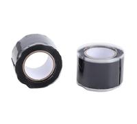 Qqmora Cinta de Agarre de 4,9 Pies, Envoltura Autoadhesiva de Silicona Duradera para Paletas y Asas de Equipos de Gimnasio, Color Negro, 2 Rollos