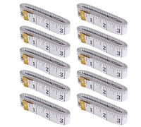 Qqmora Cinta Métrica de Sastre de 10 Piezas, Regla de PVC Flexible para Medidas Corporales y de Costura, 2,0 X 300 Cm/0,8 X 118,1 Pulgadas, Perfecta para Sastres y Artesanos (2.0cm * 300cm blanca)