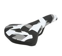 Qqmora Cojín para Asiento de Bicicleta, Cómodo Sillín Ancho de Espuma con Absorción de Impactos para Ciclismo, Cuero PU, 1 Unidad (Tipo de Destello)