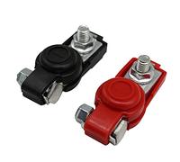 Qqmora Conector de Abrazadera de Terminal de Batería de Coche Universal Positivo Negativo para un Uso Seguro Plástico de Metal Duradero 2 Piezas