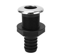 Qqmora Conexión pasante del casco de nailon de 25 mm, a prueba de fugas, de larga duración, para barcos (tubo recto)