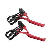 Qqmora de Freno Hueco Ultraligero Palanca de Freno de Aleación de Aluminio Ligera para Bicicleta de Carretera 2 Piezas (Roja)