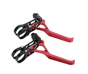 Qqmora de Freno Hueco Ultraligero Palanca de Freno de Aleación de Aluminio Ligera para Bicicleta de Carretera 2 Piezas (Roja)