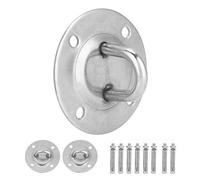 Qqmora Disco de Hamaca de Yoga de Acero Inoxidable, Soporte Resistente con Pernos para Principiantes de Yoga, 3,5 "x 1,6", 2 Piezas