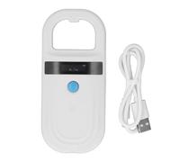 Qqmora Escáner de Microchip para Animales, Lector Inalámbrico de Identificación de Mascotas de 134,2 KHz y 125 KHz con Pantalla LED de Almacenamiento de Datos 256, para Perros, Gatos,
