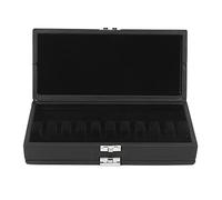 Qqmora Estuche para Fagot, Caja de Cuero Negro de 2 Capas para 20 Cañas, Accesorios para Instrumentos de Viento, Caja de Almacenamiento de Madera con Ranura de Franela