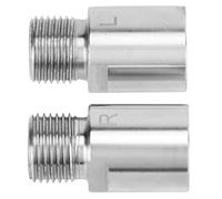 Qqmora Extensores de Pedales de Bicicleta de 20 Mm, Acero Al Cromo Molibdeno Plateado, Duraderos, Protege la Manivela para Bicicletas de Montaña y de Carretera, 2 Unidades