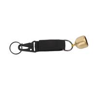 Qqmora Gancho de Presión de Correas Engrosadas de Latón con Campana de Oso para Senderismo Al Aire, Accesorio de Llavero de Seguridad para Acampar (Negra)