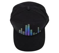 Qqmora Gorra de Béisbol con Pantalla de Mensajes LED, Tela de Algodón de Tamaño Ajustable para Juegos de Béisbol, Fiestas, Sombrero LED Fácil de Usar, 1 Sombrero