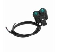 Qqmora Interruptor Universal de Manillar de Motocicleta, Botón de Control Dual de Aleación de Aluminio de 22 Mm para Faros, Luces Antiniebla, Bocina, Luz de Peligro de Freno, Impe (A)