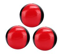 Qqmora Juego de Pelotas de Malabarismo, 3 uds., Cuero PU Rojo y Negro, Ligero para Juegos de Ocio para Niños y Rendimiento de Malabarismo Profesional