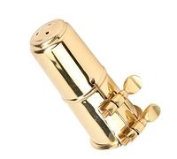 Qqmora Kit de Boquilla para Saxofón Alto Piezas de Fijación de Tapa de Ligadura de Metal de Primera Calidad Accesorios para Instrumentos Musicales de Color Dorado para Intérpretes e