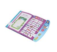 Qqmora Libro de Sonido Educativo en Inglés para Niños, Juguete de Aprendizaje Electrónico Interactivo para Niños, Regalo Ideal para Estudiantes, Material ABS Portátil (Azul)