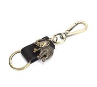 Qqmora Llavero de Elefante, Piel de Vaca Duradera y Diseño de aleación. | forma de elefante, ligero, colgante para coche, práctico para regalos, fuerte y resistente al óxido.