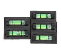 Qqmora Nivel de Soporte Ecológico de 5 Piezas, Nivel de Trípode de Cámara de Plástico Resistente para Ajustes de Precisión, Perfecto para el Hogar y la Oficina, Negro, 4x1,2x2 Cm