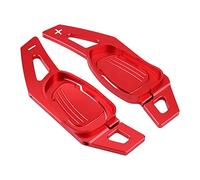 Qqmora Palanca de de Marchas para Volante de Coche, Aleación de Aluminio, Diseño Duradero para S5 S6 SQ5 RS3 RS6 RS7, 2 Unidades (Rojo)