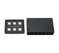 Qqmora Panel de Interruptor de Pantalla Táctil de 6 Bandas, Panel de Control Delgado Impermeable para RV, Barco, Yate, Material ABS