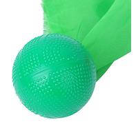 Qqmora Pelota Suave Colorida de Tai Chi, Hilo de Gasa y Caucho Duradero de 82g para un Rendimiento Saludable, Opciones en Verde y Naranja (Ovillo Verde + Hilo de Colores 1,5 Metros)