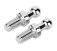 Qqmora Perno de Perno Prisionero de Bola de Aleación de Aluminio Bola de Resistencia Al Desgaste para Puntales de Gas 2 Piezas para capó con Puntas de Gas M8 M6 Plata (M8)