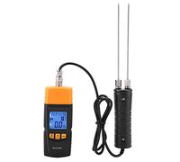 Qqmora Probador de Humedad de Madera Ajustable GM620 con Pantalla LCD para Medir el Contenido de Humedad de Madera y Algodón