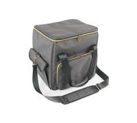 Qqmora Record Travel Carrying Bag Portable Storage Case for 45 Records 12 Inch Albums Protective Holder Organizer Collection Travel Concert Grey 35x35x27cm