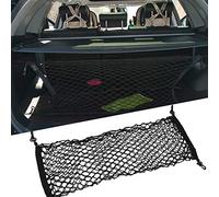Qqmora Red de Carga Universal para Coches, Organizador de Almacenamiento de Malla de Doble Capa de Alta Resistencia para Maletero, Negro 90 * 30cm, 1 Unidad