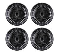 Qqmora Tapacubos para Ruedas de 17 Pulgadas, Elegantes Cubiertas para Llantas para la Mayoría de los Automóviles, Camiones, SUV, Material ABS, Juego de 4 Piezas, Tapacubos 17 Cubiertas (Negra)