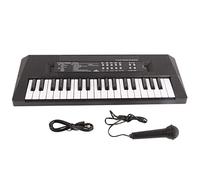 Qqmora Teclado Eléctrico Piano 37 Teclas Instrumento Musical Portátil Juguete con Función de Grabación de Micrófono para Niños Plástico Seguro Negro Blanco 16.06 X 5.9 X 1.61 Pulg
