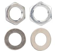 Qqmora Tuercas de Enchufe para Guitarra Eléctrica Kit de Repuesto de Metal Premium para Guitarra Eléctrica y bajo Incluye 5 Tuercas y 5 Arandelas Opciones de Tamaño Plateadas Duraderas (M8)