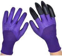 QQNQQ Guantes de trabajo, jardinería, a prueba espinas, recubiertos látex, Antideslizantes, 1 par guantes, goma, Con garras, for hombre y mujer, El mejor regalo (Color: Gr