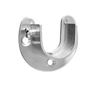 QQNQQ Soportes for Barra de Cortina, Soportes for, riel, Enchufe, 2 Piezas Extremo ovalados, en U, Armario Acero Inoxidable, for Cortinas Colgantes, Ropa semicircular, Forma(22.5mm)