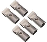 QQNQQ Soportes for Barra de Cortina, Soportes for, riel for, 5 Piezas, Conector Tubo Redondo, Brida, Soporte Varilla, Tirantes for Ropa, Barras, Montaje en Pared