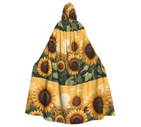 qqoupp Blessed To Be Called - Capa con capucha para adultos con estampado de girasoles para Halloween, súper grande, con pajarita, sin cremallera