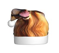 qqoupp Bonito sombrero de Navidad con patrón de perro Golden Retriever para adultos, para Navidad, Halloween, Año Nuevo, ventas, promociones
