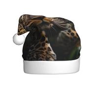 qqoupp Divertido sombrero de Navidad con patrón de leopardo para adultos para Navidad, Halloween, Año Nuevo, ventas, promociones