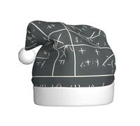 qqoupp Gorro de Navidad con patrón de cálculo geek de matemáticas para adultos, para Navidad, Halloween, Año Nuevo, ventas, promociones