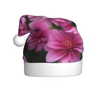 qqoupp Hermoso sombrero de Navidad con patrón de flores rosas para adultos para Navidad, Halloween, Año Nuevo, ventas, promociones