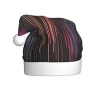 qqoupp Sombrero de Navidad colorido con patrón de lluvia arcoíris para adultos para Navidad, Halloween, Año Nuevo, ventas, promociones