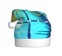 qqoupp Sombrero de Navidad con patrón de flamenco y piscina para adultos para Navidad, Halloween, Año Nuevo, ventas, promociones