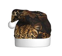 qqoupp Sombrero de Navidad con patrón de fragmentos de leopardo para adultos, para Navidad, Halloween, Año Nuevo, ventas, promociones