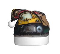 qqoupp Sombrero de Navidad vintage con diseño de pared de radio Boombox para adultos, para Navidad, Halloween, Año Nuevo, ventas, promociones