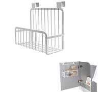 QQRR Organizador Armario Cocina, Estante De Cocina Para Colgar, Cestas Almacenaje Cocina, Pieza De Gancho, para Puertas De Armario De Cocina, Puertas De Baño, Puertas De Armario(Blanco)