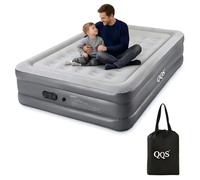 QQS Colchón de aire individual con bomba integrada, colchón inflable elevado de 18 pulgadas, colchón inflable plegable, colchón de aire autoinflable, cama de aire con bolsa de transporte para