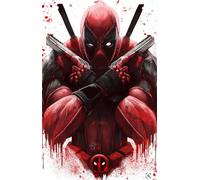 QQUEEN Deadpool - Kit de pintura de diamantes para adultos y niños, 5D, punto de cruz, diseño de anime, redondo, con diamantes de imitación, bordado, imágenes, manualidades, para decoración de pared