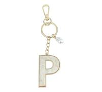 QQY Llavero de Letra Inicial del Alfabeto, Llavero de Letra Inicial para Mujeres Cartera Carteras Carta (P)