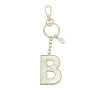 QQY Llavero de Letra Inicial del Alfabeto, Llavero de Letra Inicial para Mujeres Cartera Carteras Carta (B)