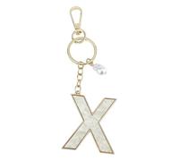 QQY Llavero de Letra Inicial del Alfabeto, Llavero de Letra Inicial para Mujeres Cartera Carteras Carta (X)
