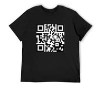 Qr Code T-Shirt Man'S Fashion Cotton Black Clothes Unisex tee XXL